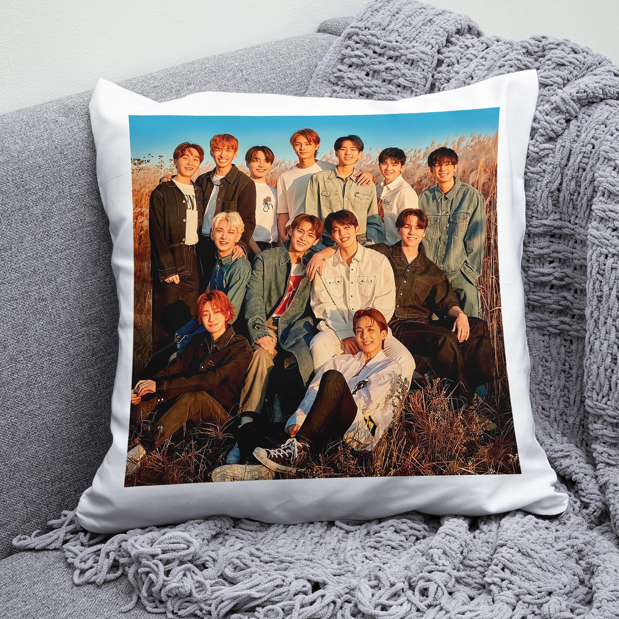 Плюшевая подушка квадрат с принтом K-Pop Seventeen "2