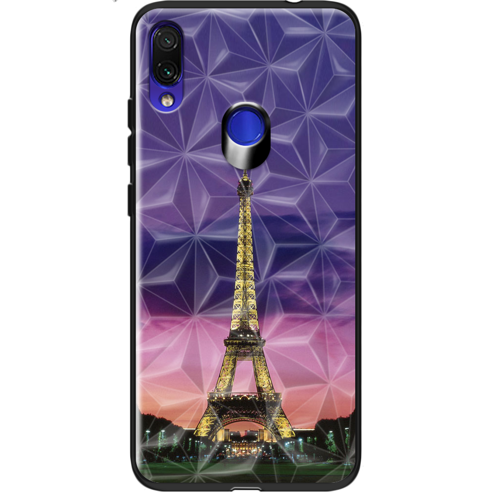 Чохол Boxface Xiaomi Redmi Note 7 Опівночі в Парижі Чорний силікон із призмою(36202-up964-37871)
