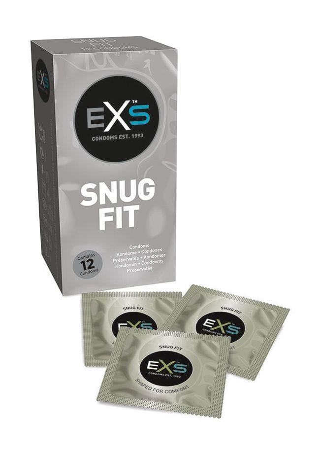 Презервативи EXS SNUG FIT щільно прилягають веганські 12 шт. (EXS01223)