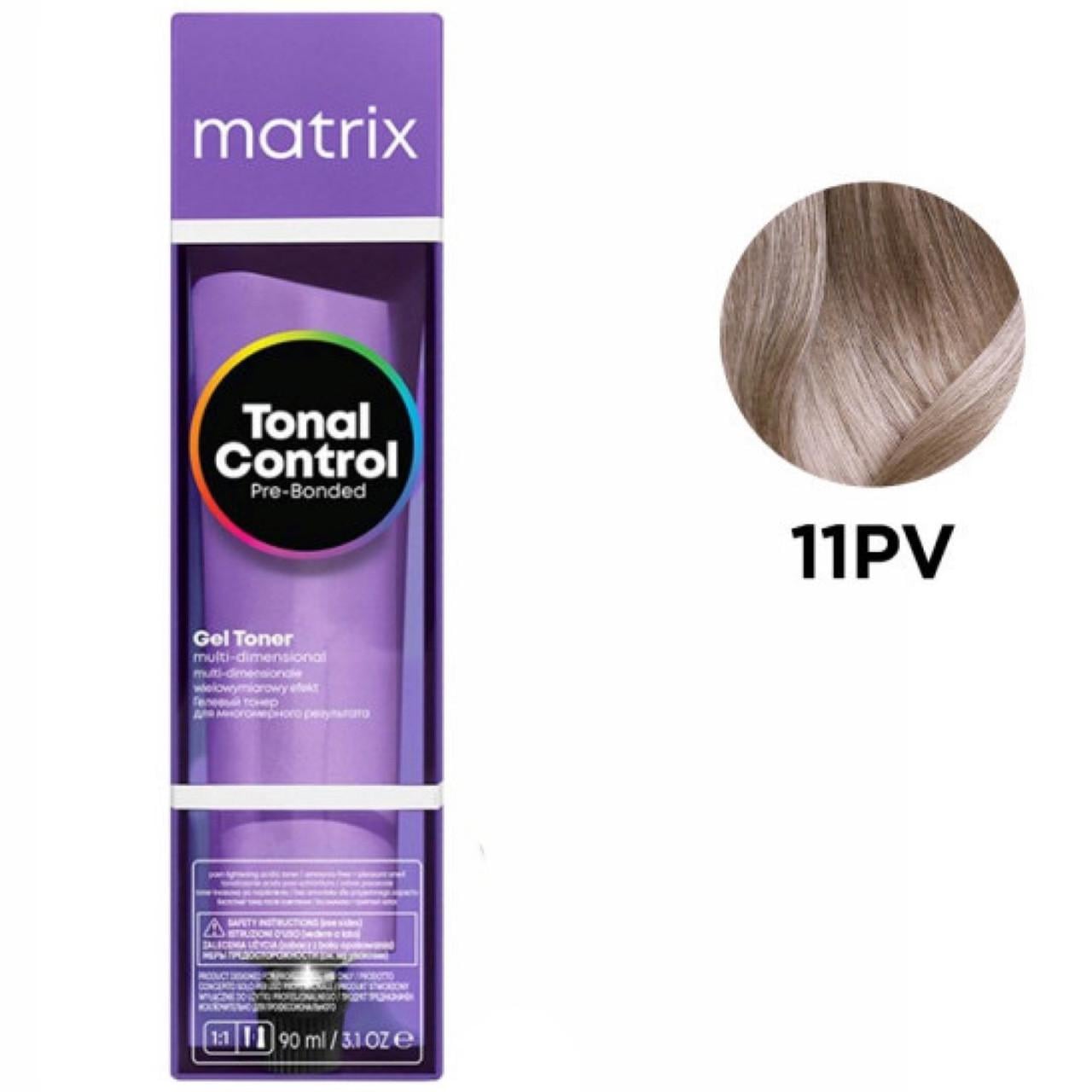 Тонер-краска гелевый на кислотной основе Matrix Tonal Control Pre-Bonded Acidic Gel Toner 11PV Ультрасветлый перламутровый блондин фиолетовый 90 мл Тонер-краска гелевый на кислотной основе Matrix Tonal Control Pre-Bonded Acidic Gel Toner 11PV Ультрасветлый перламутровый блондин фиолетовый 90 мл