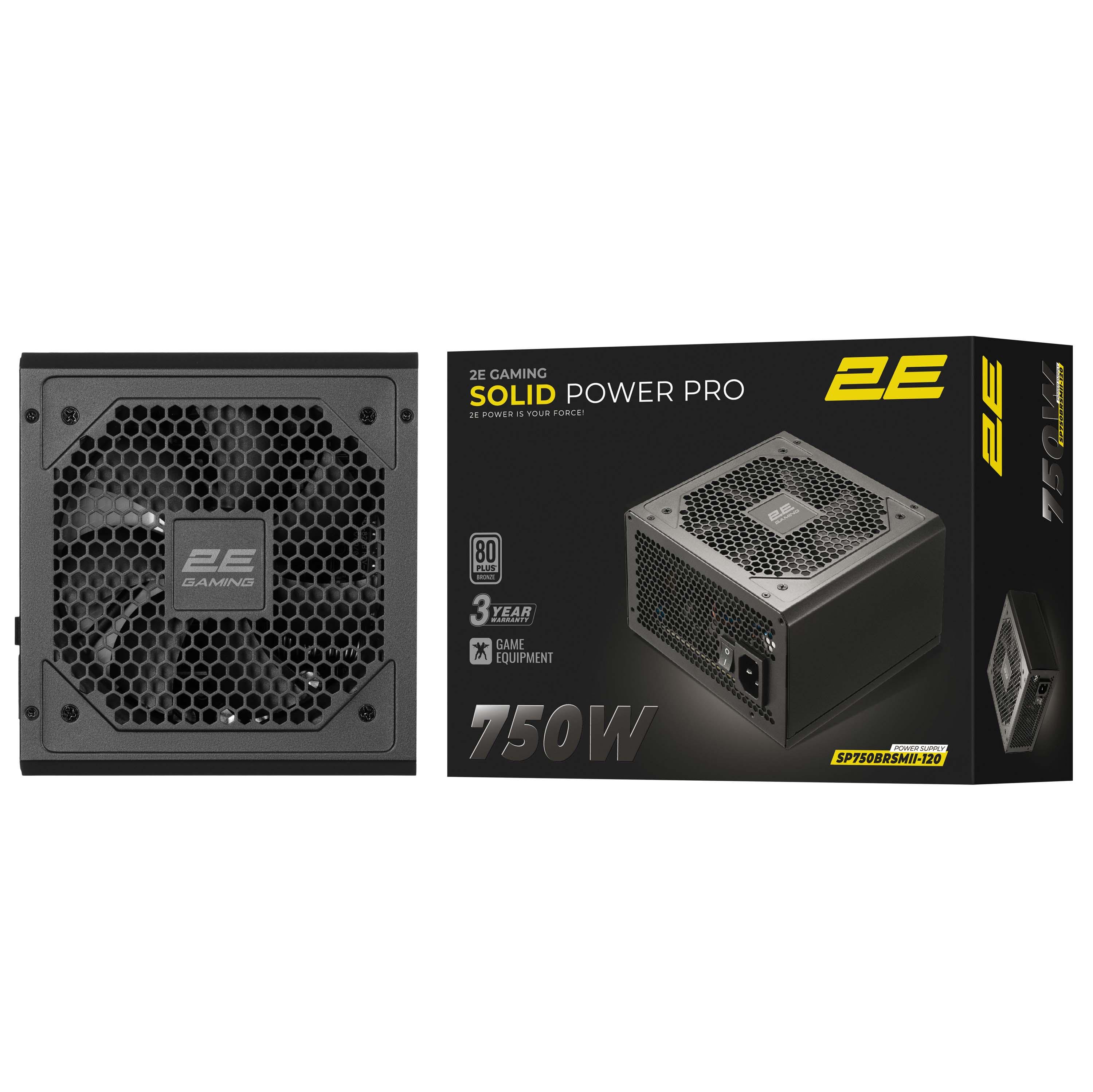 Блок живлення для комп'ютера 2E GAMING Solid Power Pro 750 Вт ATX (2E-SP750BRSMII-120) - фото 4 Блок живлення для комп'ютера 2E GAMING Solid Power Pro 750 Вт ATX (2E-SP750BRSMII-120) - фото 4