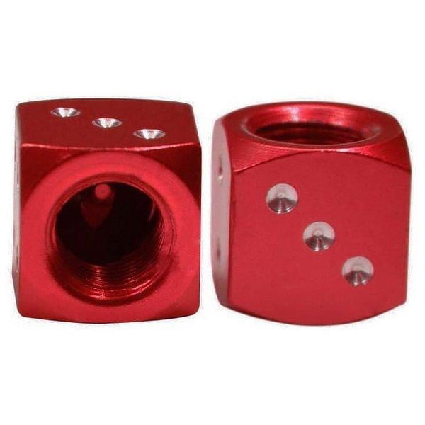 Набор колпачков на ниппель для велосипеда SUNROZ Caps Кости 2 шт. Red