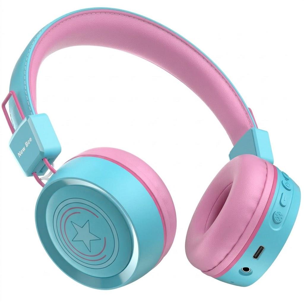 Навушники дитячі бездротові New Bee KH22B Bluetooth 5.0 з LED-підсвіткою та обмеженням гучності (33480952)