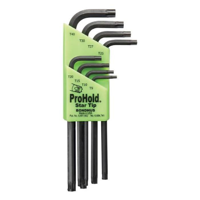 Набор ключей Bondhus TORX ProHold 8 шт. T9/T10/T15/T20/T25/T27/T30/T40 (15063) - фото 1