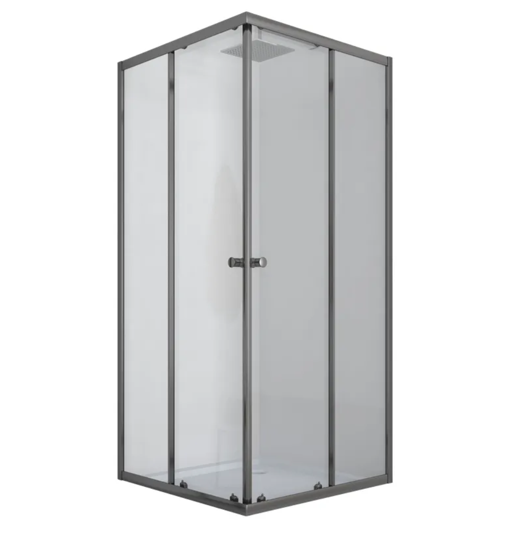 Душевая кабина без поддона MIXXUS Cubic SC01-90x90x185-TR прозрачное стекло 4 мм Graphite (MI6907)