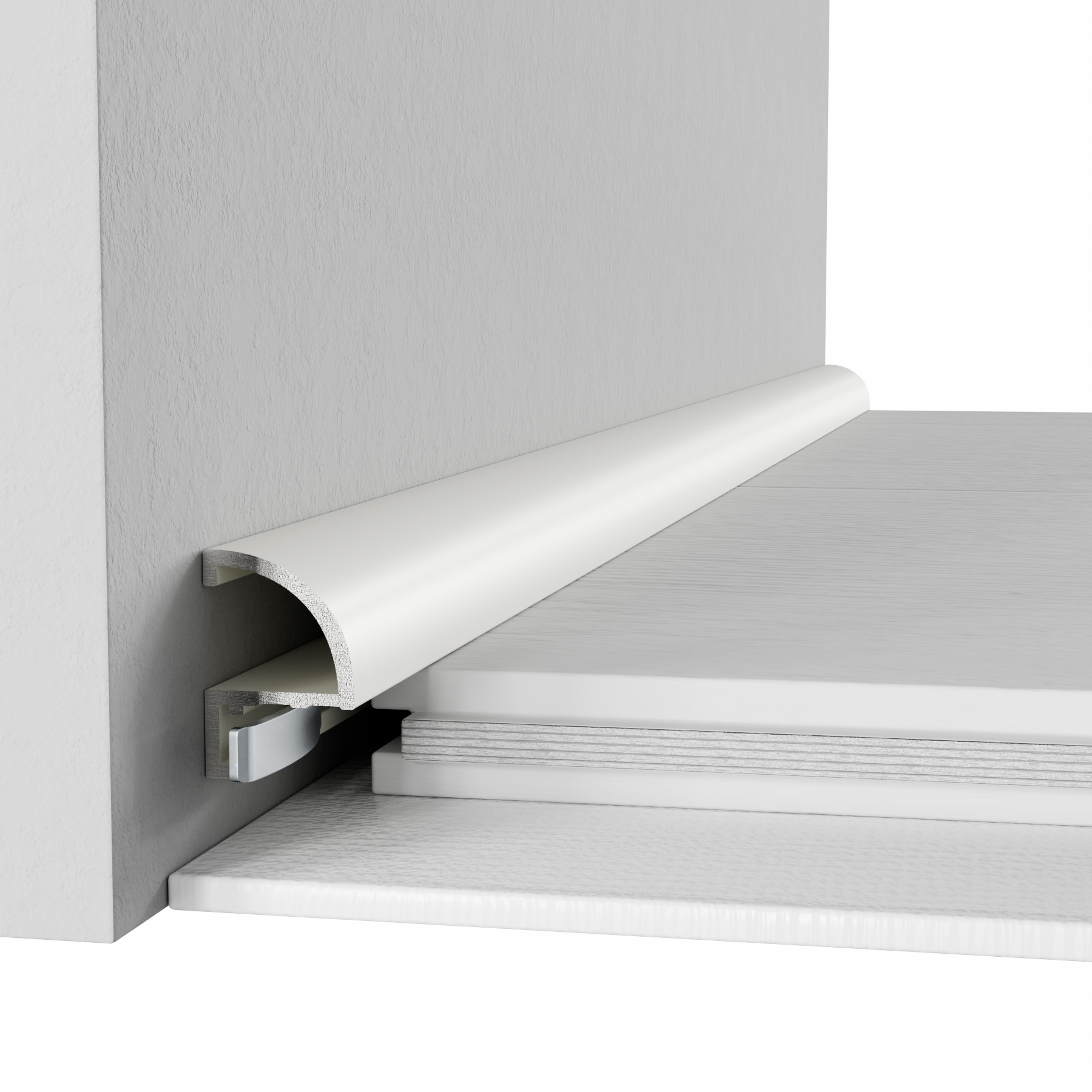 Микроплинтус алюминиевый Thinline SVM-013W 13x2600 мм Белый (25469517)