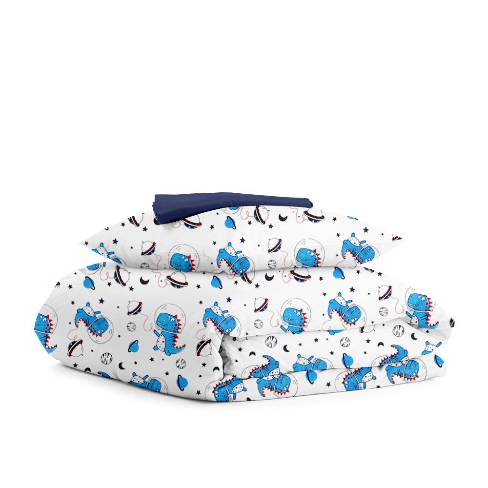 Подростковое постельно бельё DINO SPACE DARK BLUE