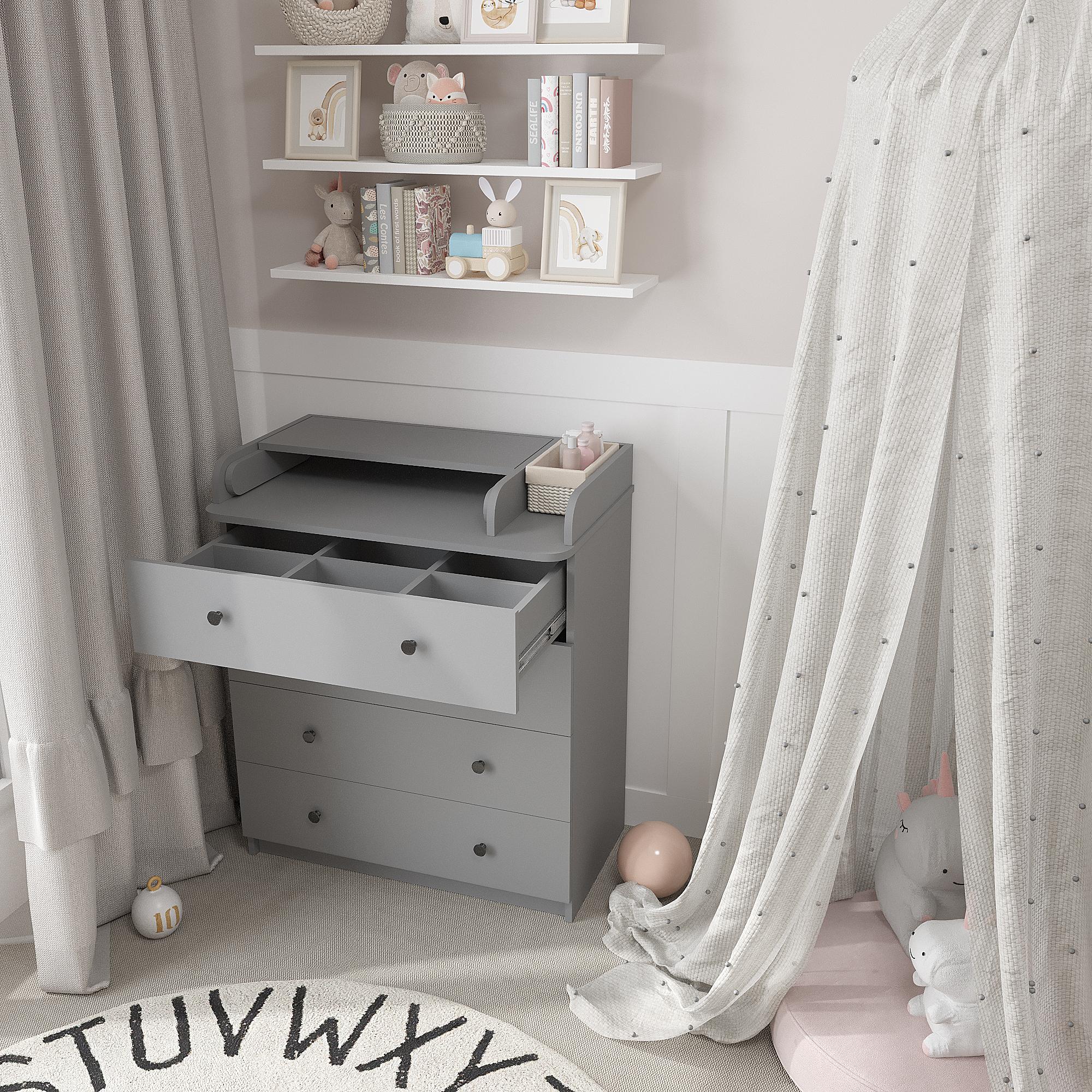 Комод пеленальний з шухлядами КМ-2-П дет 955х800х420 мм Антрацит