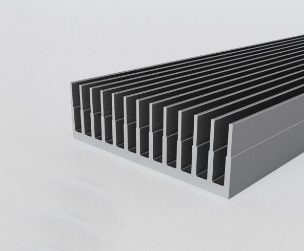 Профиль радиаторный алюминиевый 122х38х100 мм