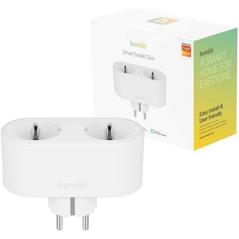 Умная розетка Hombli Smart Socket Duo EU Wi-Fi 2.4GHz Белый (3197503342)