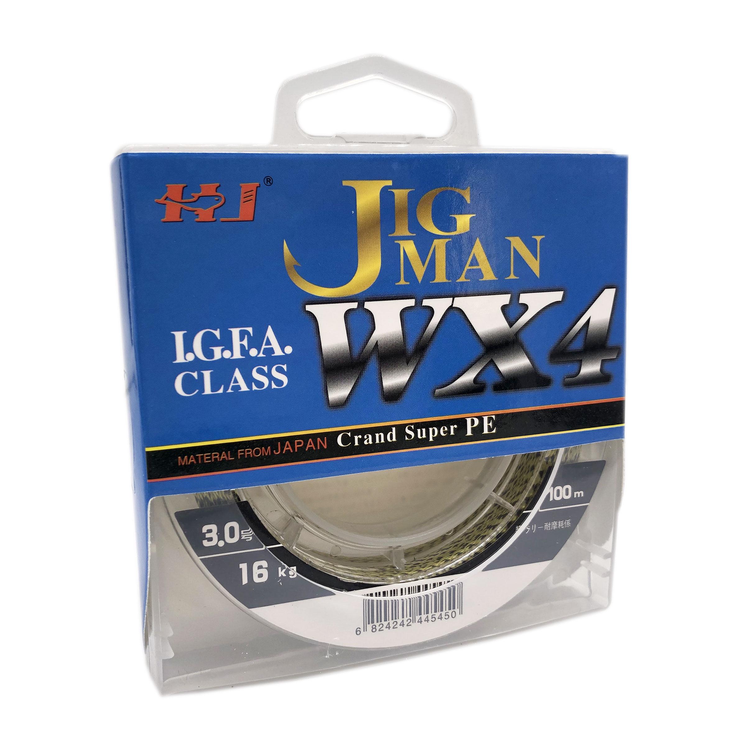 Шнур JIG Man Wx4 3.0 100 м 16 кг Зеленый (7973)