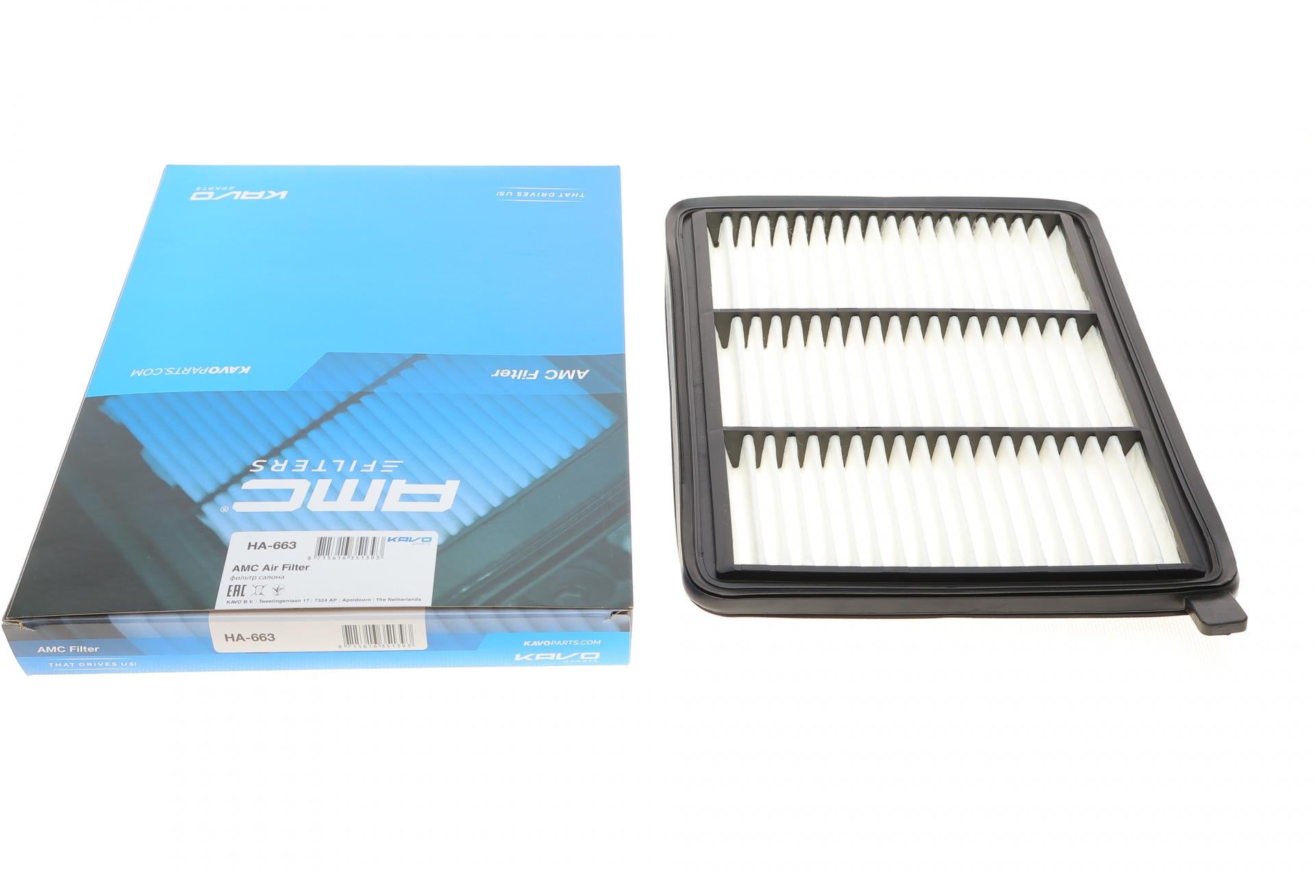 Фильтр воздушный KAVO PARTS для Hyundai i10 1,0 MPI 19- (HA-663)