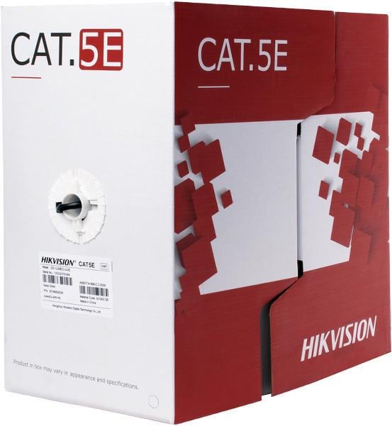 Кабель витая пара UTP Hikvision DS-1LN5EO-UU/E CAT 5E медь внутренний Черный 305 м - фото 2