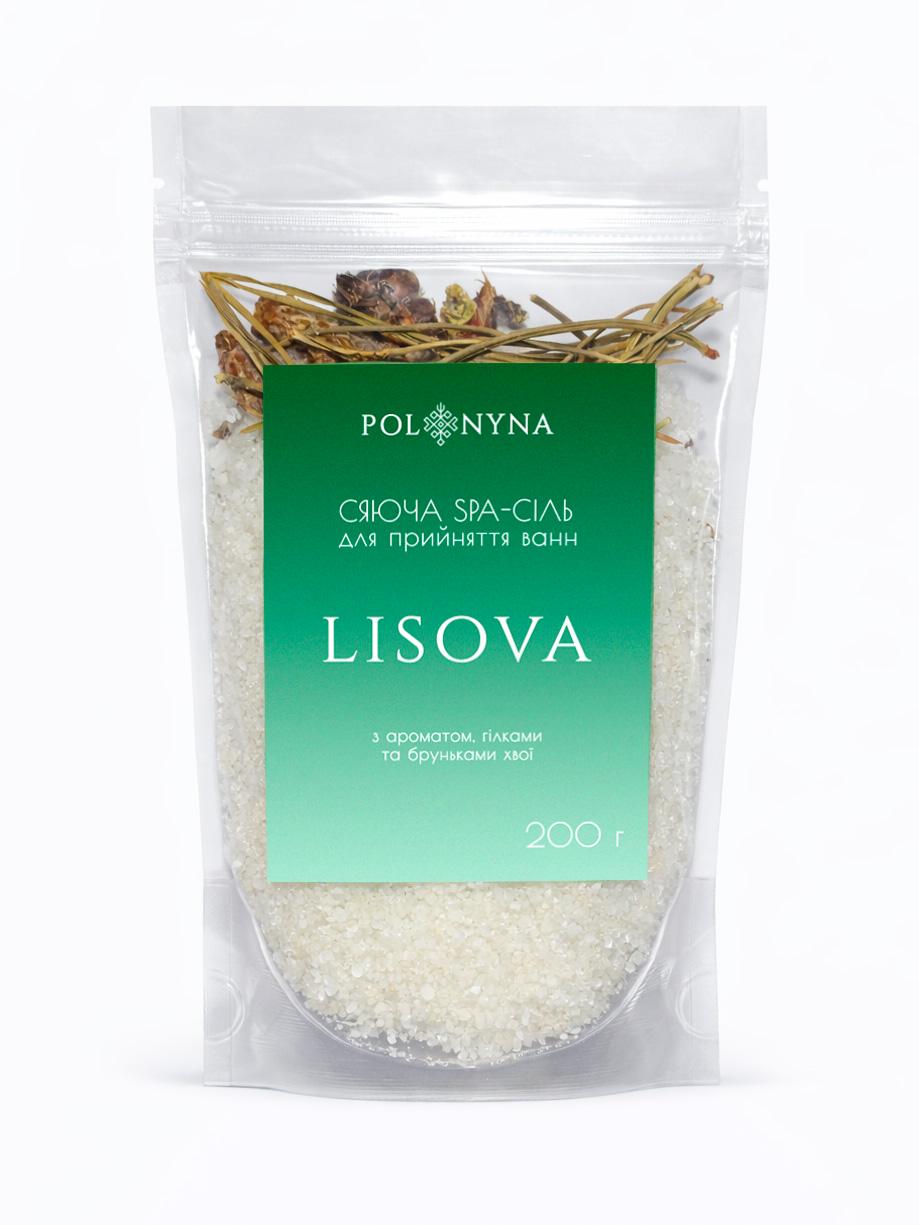 Шимер-сіль для ванни Lisova Spa з голками/бруньками та ароматом хвої 200 г (2801163641)
