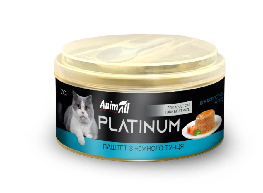 Паштет для котов AnimAll Platinum из тунца 70 г