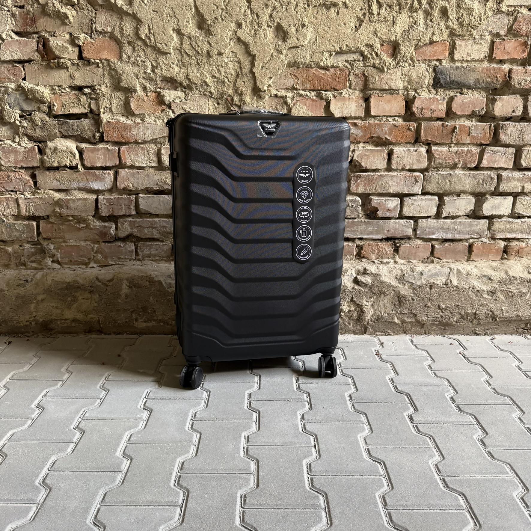 Чемодан Wings PEA01 дорожный L Черный (26557306) - фото 2