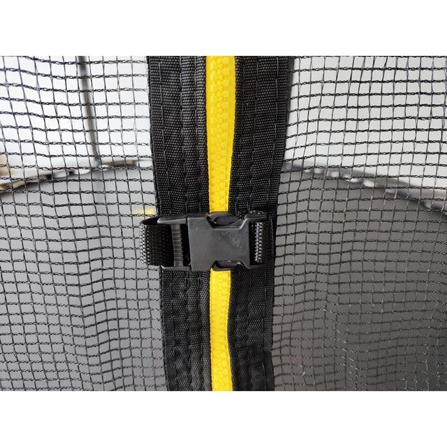 Батут с сеткой и стремянкой 312 см Atleto Black + подарок мячик - фото 5