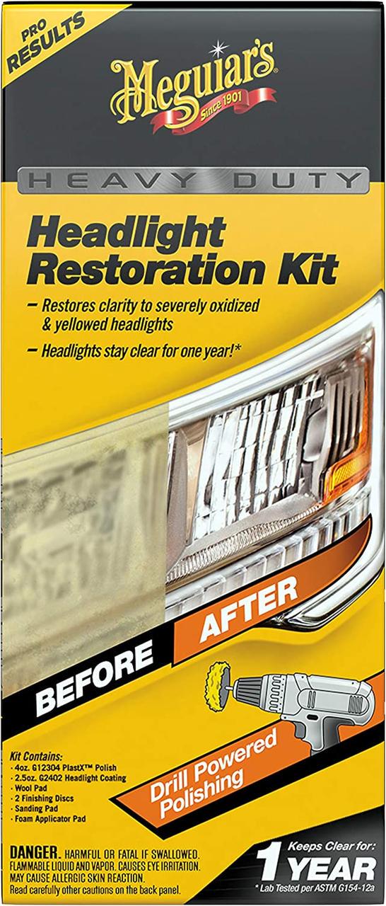 Набір для абразивного відновлення та захисту фар Meguiar's Heavy Duty Headlight Restoration Kit (683080949) - фото 2