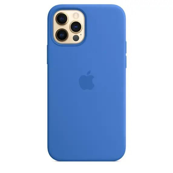 Чехол Silicone Case Full Protective (AA) для Apple iPhone 15 Pro Max (6.7") Синий | Capri Blue