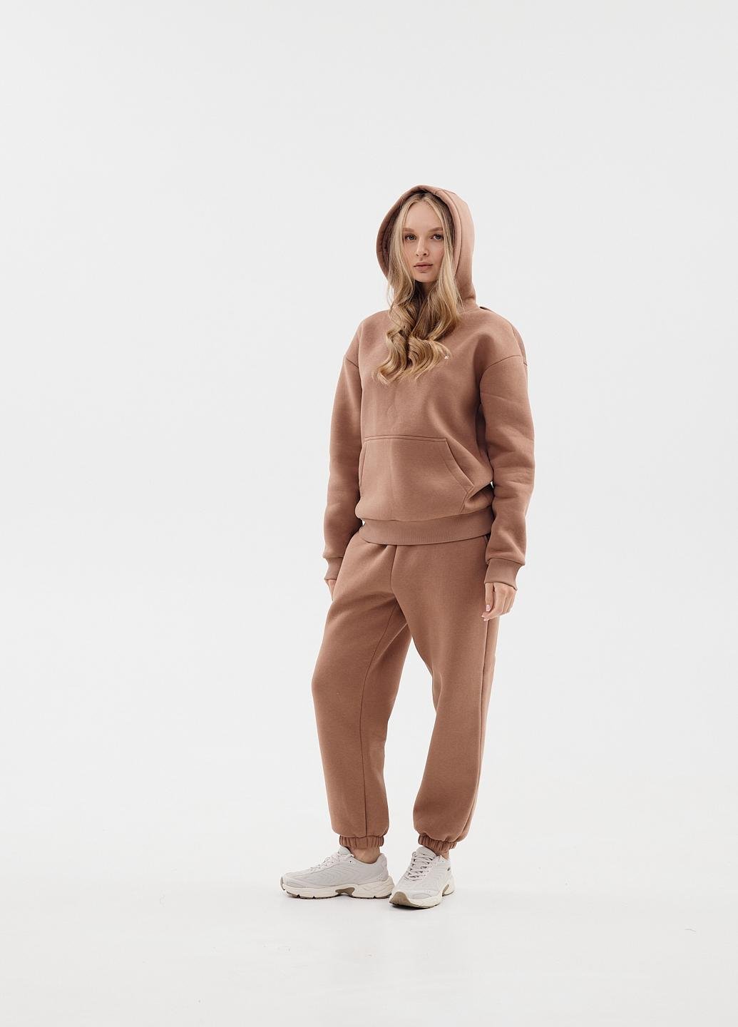 Спортивный костюм унисекс Kindamor Frosted флисовый с капюшоном XXL Коричневый (1870753353)