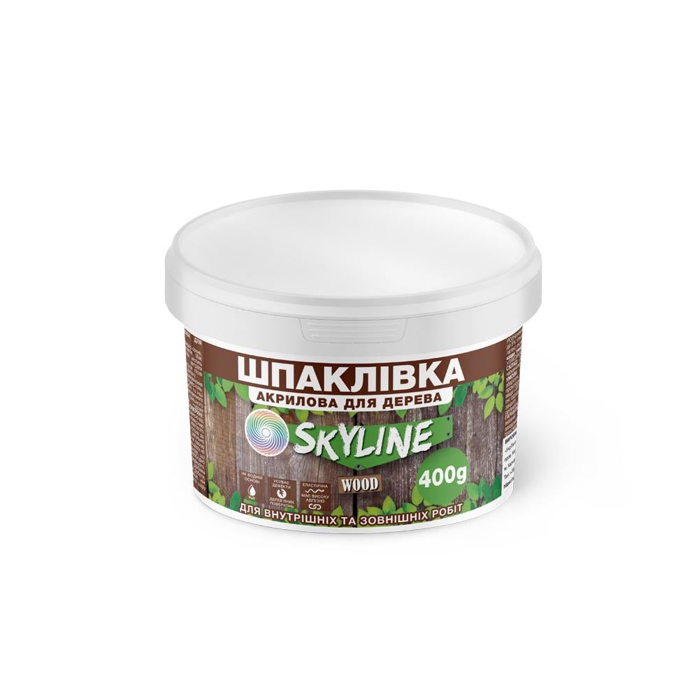 Шпаклівка акрилова Skyline Wood для дерева 400 г Білий