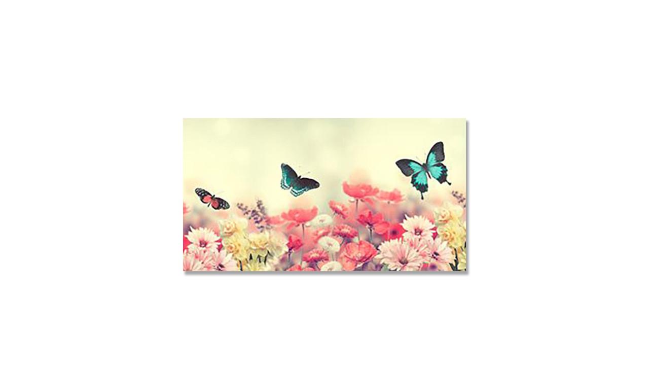 Наклейка вінілова на стіл Zatarga Метелики над квітами 650х1200 мм (1289776316)