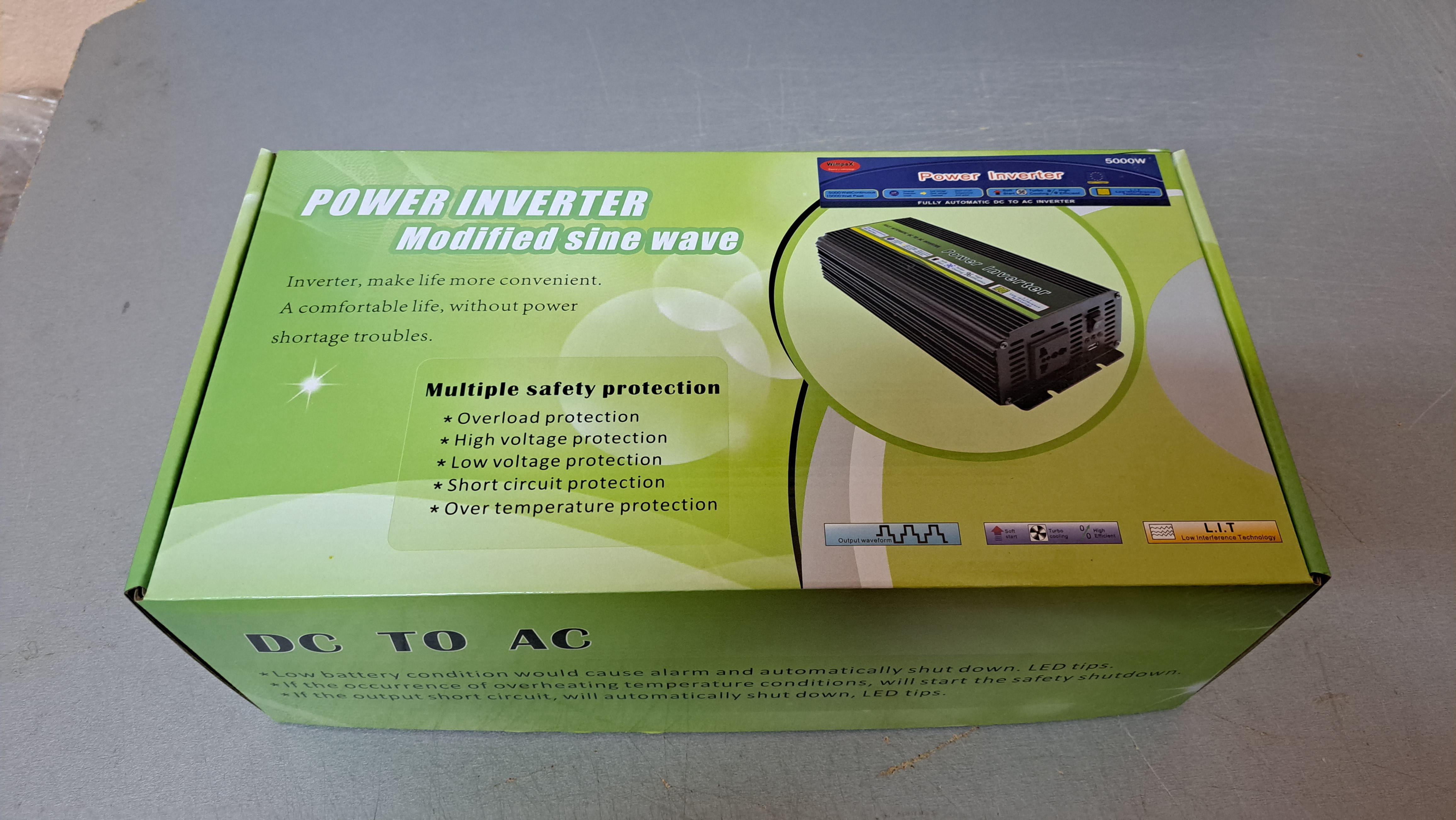 Преобразователь напряжения WIMPEX 12-220V 5000W с плавным пуском - фото 6 Преобразователь напряжения WIMPEX 12-220V 5000W с плавным пуском - фото 6