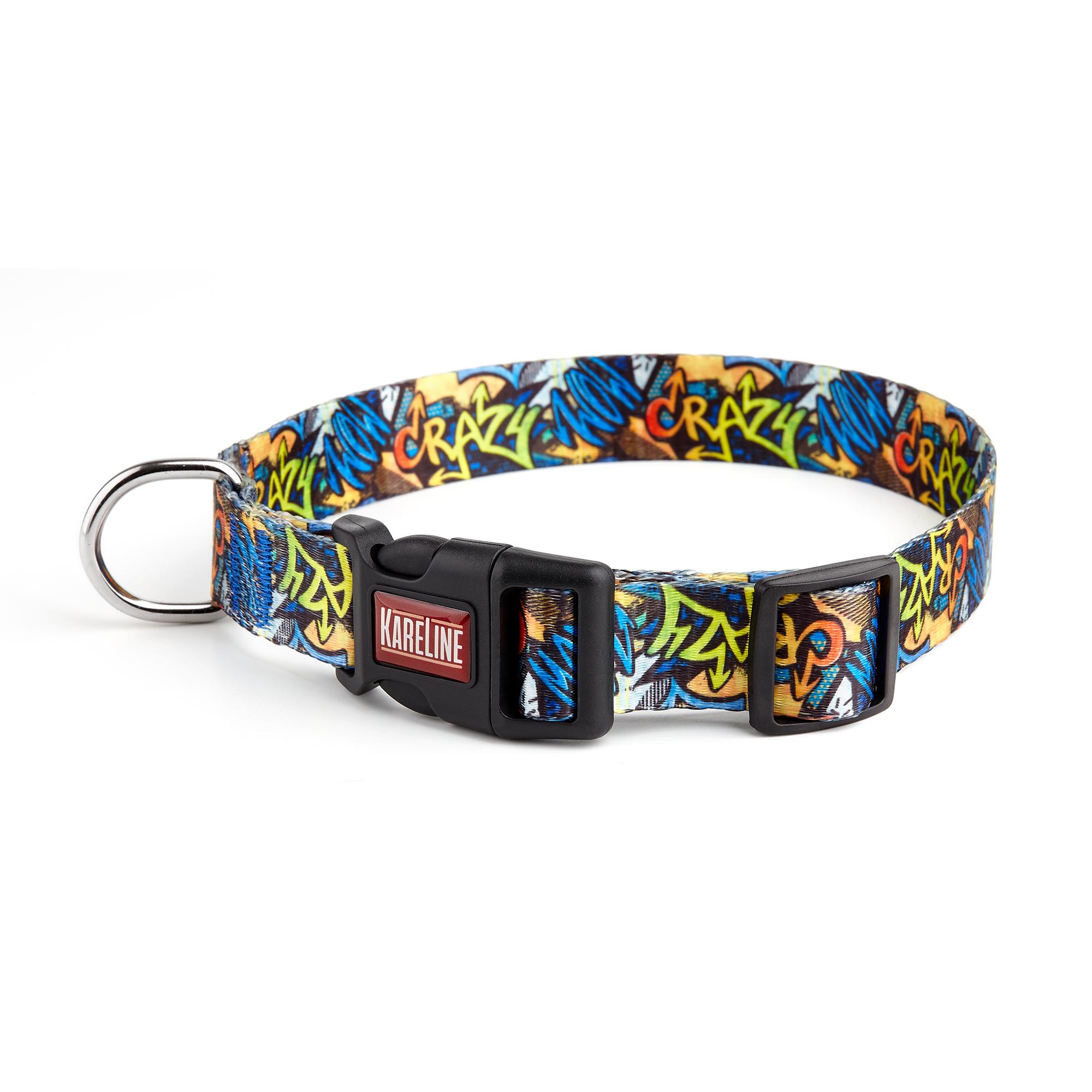 Ошейник KareLine CRAZY из нейлона с пластиковой пряжкой 25 мм 350-520 мм (0803/5)