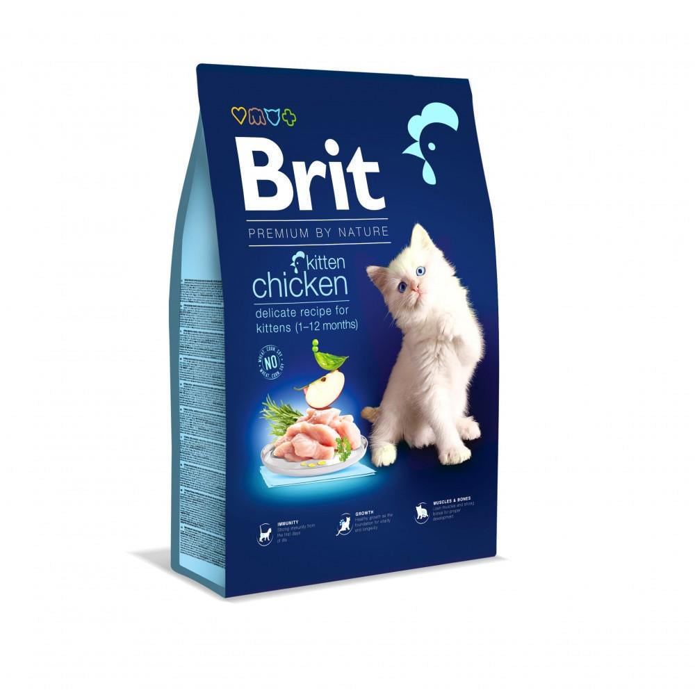 Корм сухий для кошенят Brit Premium Kitten Брит від 1-12 місяців з куркою 8 кг (арт.171866)