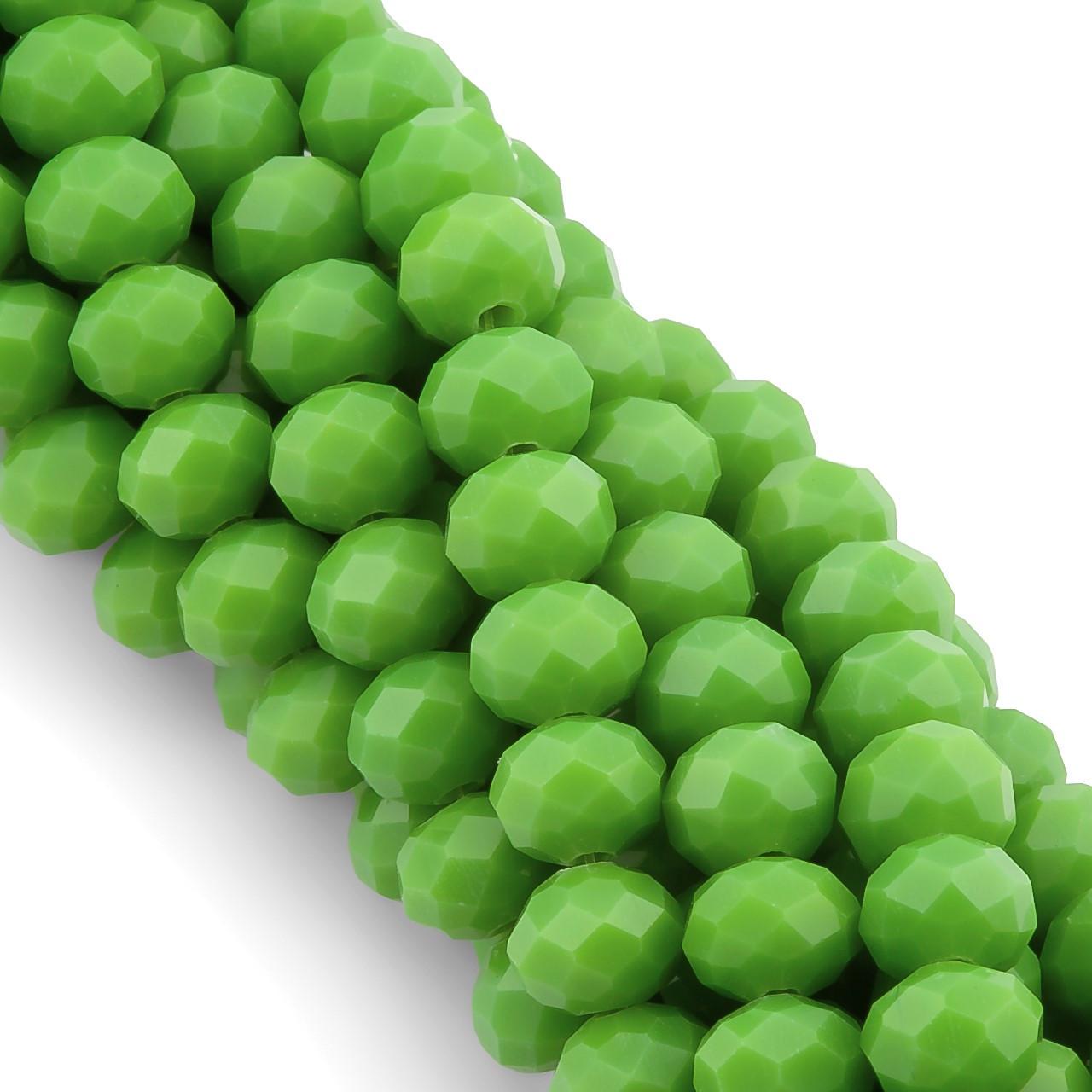 Бусины Swarovski огранки рондель непрозрачный 3,5х3 мм 34 см 124 шт. Салатовый (БС3121а11)