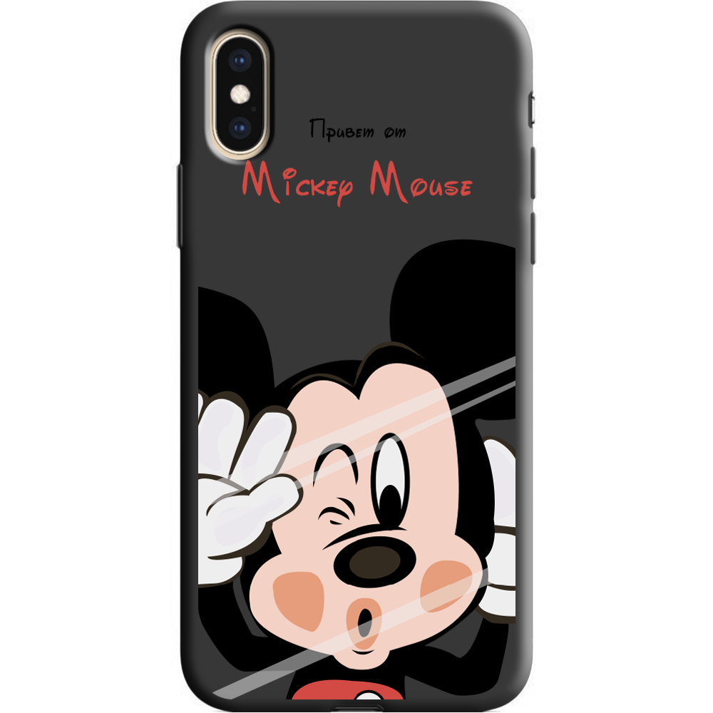 Чехол Boxface iPhone XS Mister M Черный силикон (35413-cc58-38046) - фото 1