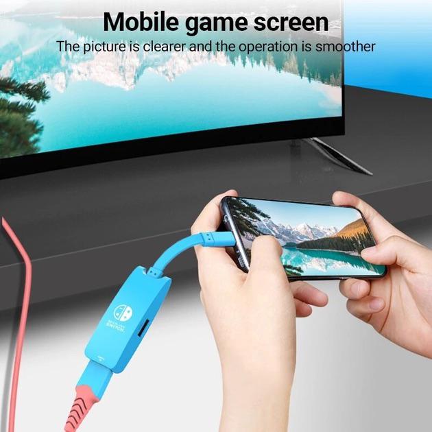 Хаб адаптер 4K HDTV для ТВ/Macbook/Nintendo Switch/Android/iPad/ПК Голубой - фото 3