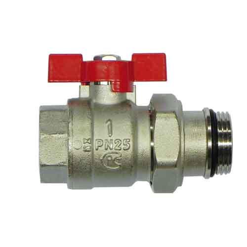 Кран шаровый IVR 1" прямая бабочка резинка