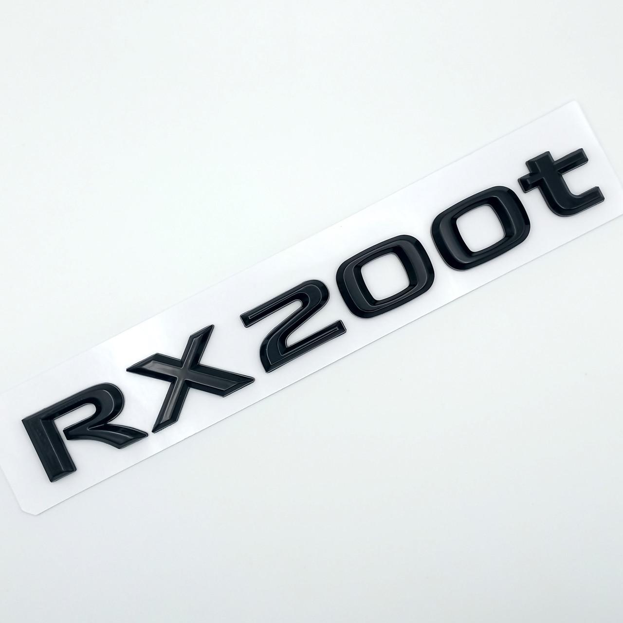 Эмблема надпись RX200t Lexus ABS 19х2,1 см Черный глянцевый (2703698303)