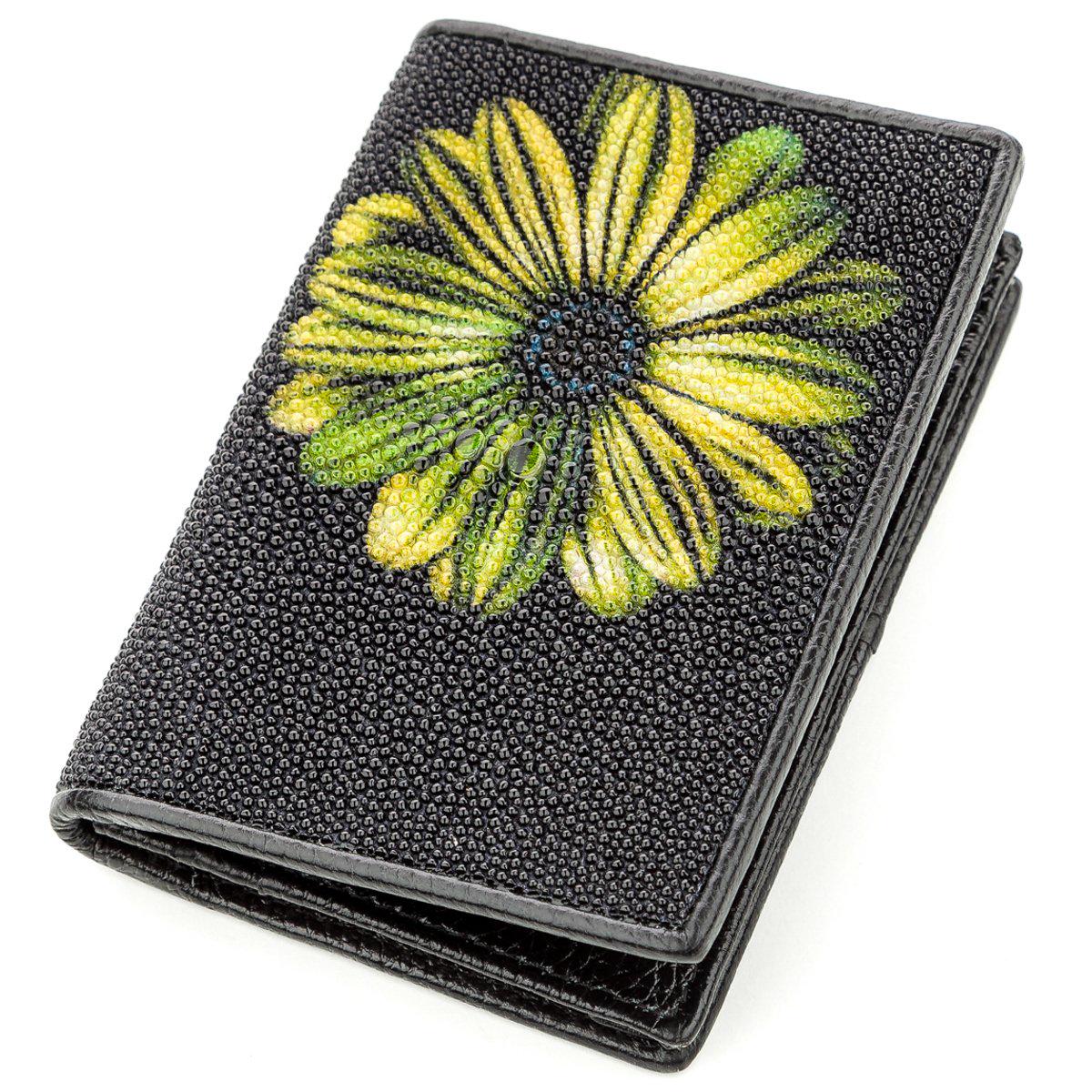 Кредитница STINGRAY LEATHER 18647 из кожи морского ската Черный