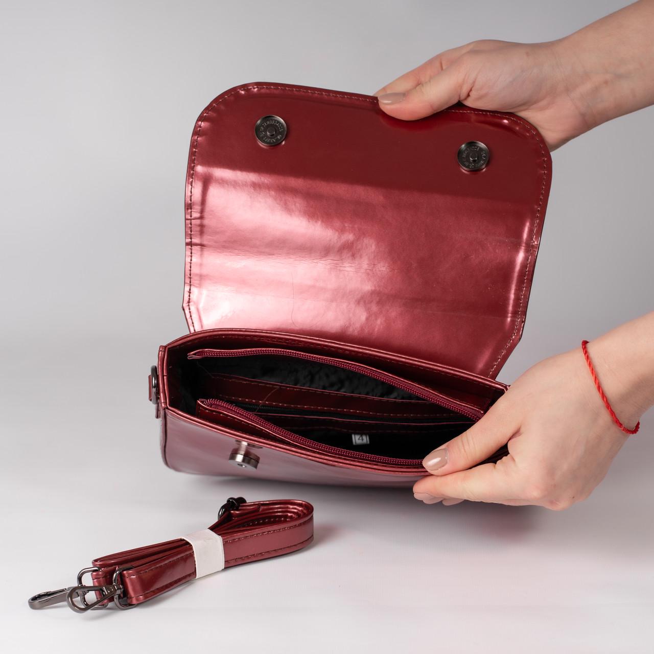 Сумка женская багет XENIA № 07-24 Красный - фото 4 Сумка женская багет XENIA № 07-24 Красный - фото 4