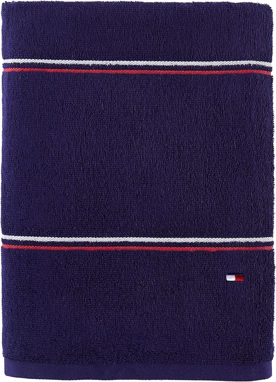 Рушник банний Tommy Hilfiger Modern American Solid Cotton Bath Towel Синій у смужку (2002531415)