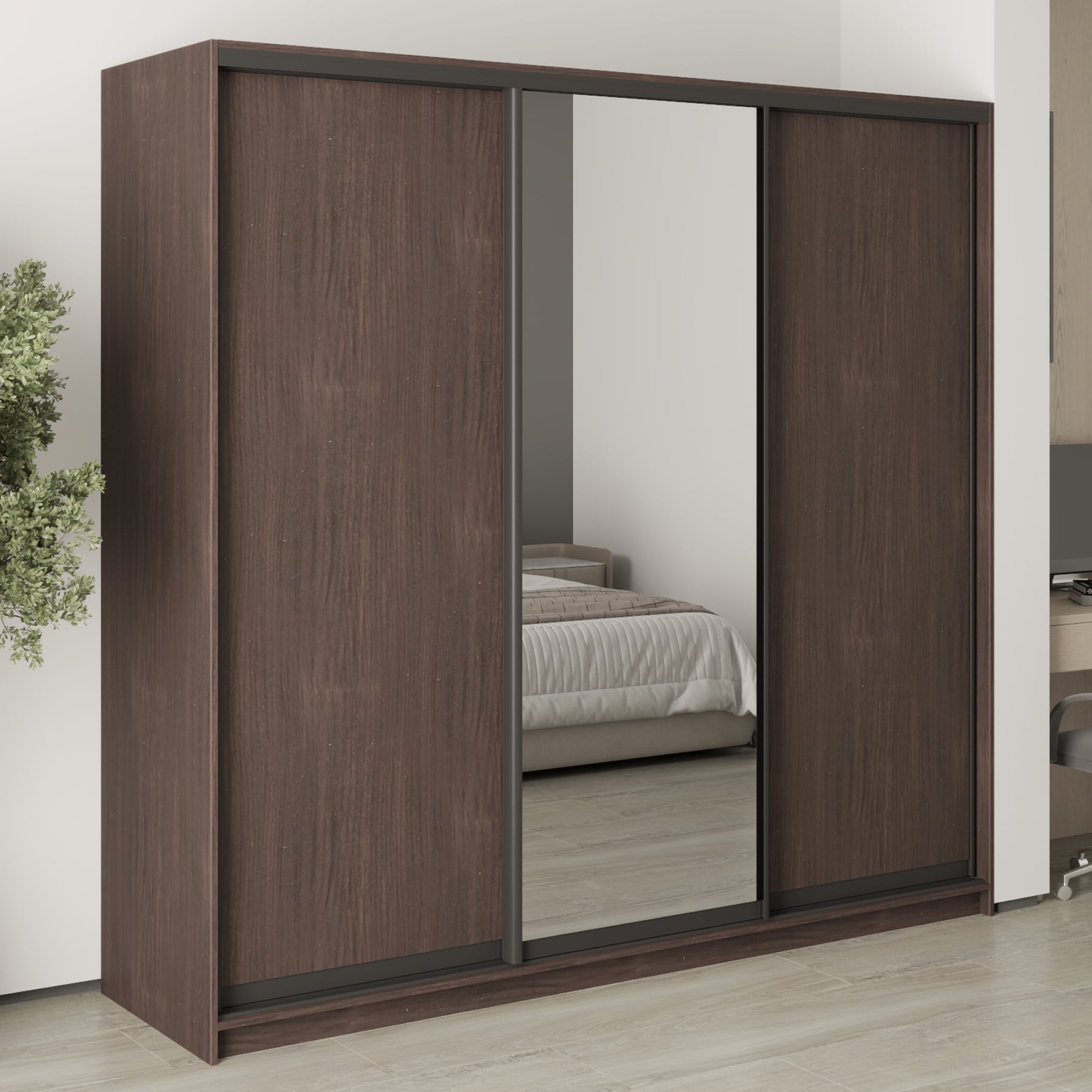 Шкаф-купе трехдверный Mebel Star Комбо BG MBS-9182 220х60х210 см Дуб ристрето (1009171) Шкаф-купе трехдверный Mebel Star Комбо BG MBS-9182 220х60х210 см Дуб ристрето (1009171)