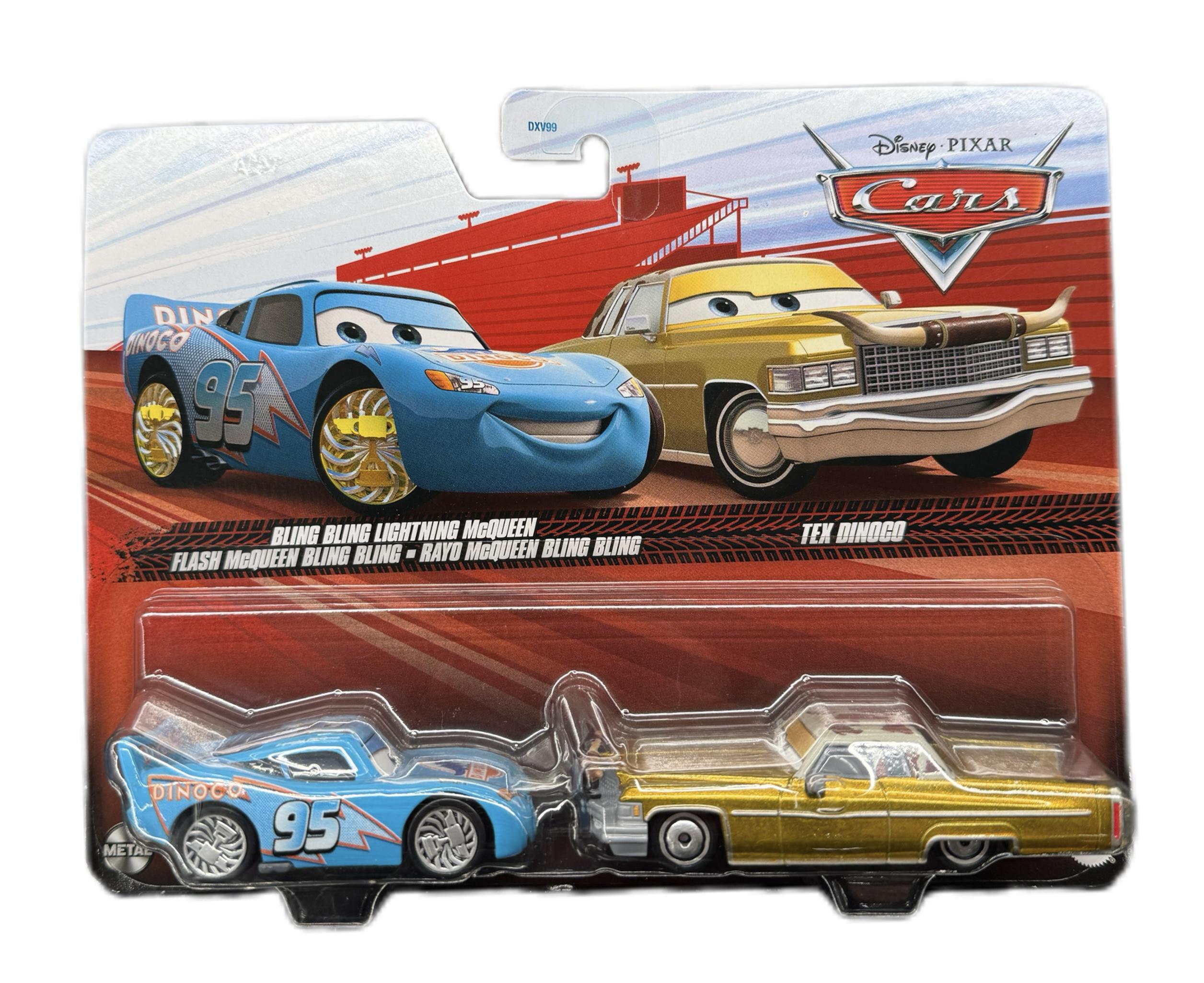 Набор автомобилей Тачки Mattel Disney Pixar Cars Молния Макквин и Текс ДиноКо