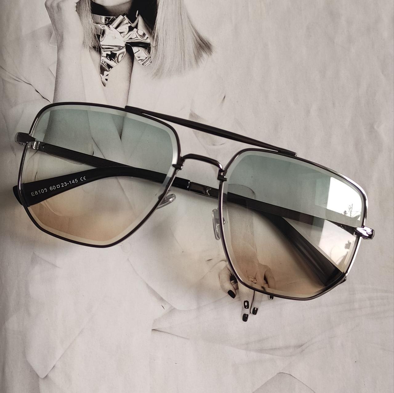 Очки авиаторы Бирюзово-Коричневый (7634)