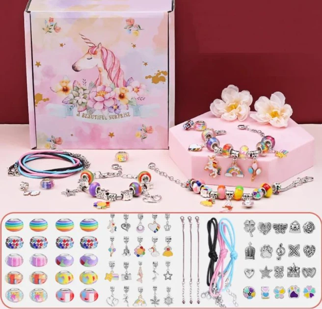 Набір для творчості для створення шарм браслетів та кольє з намистин