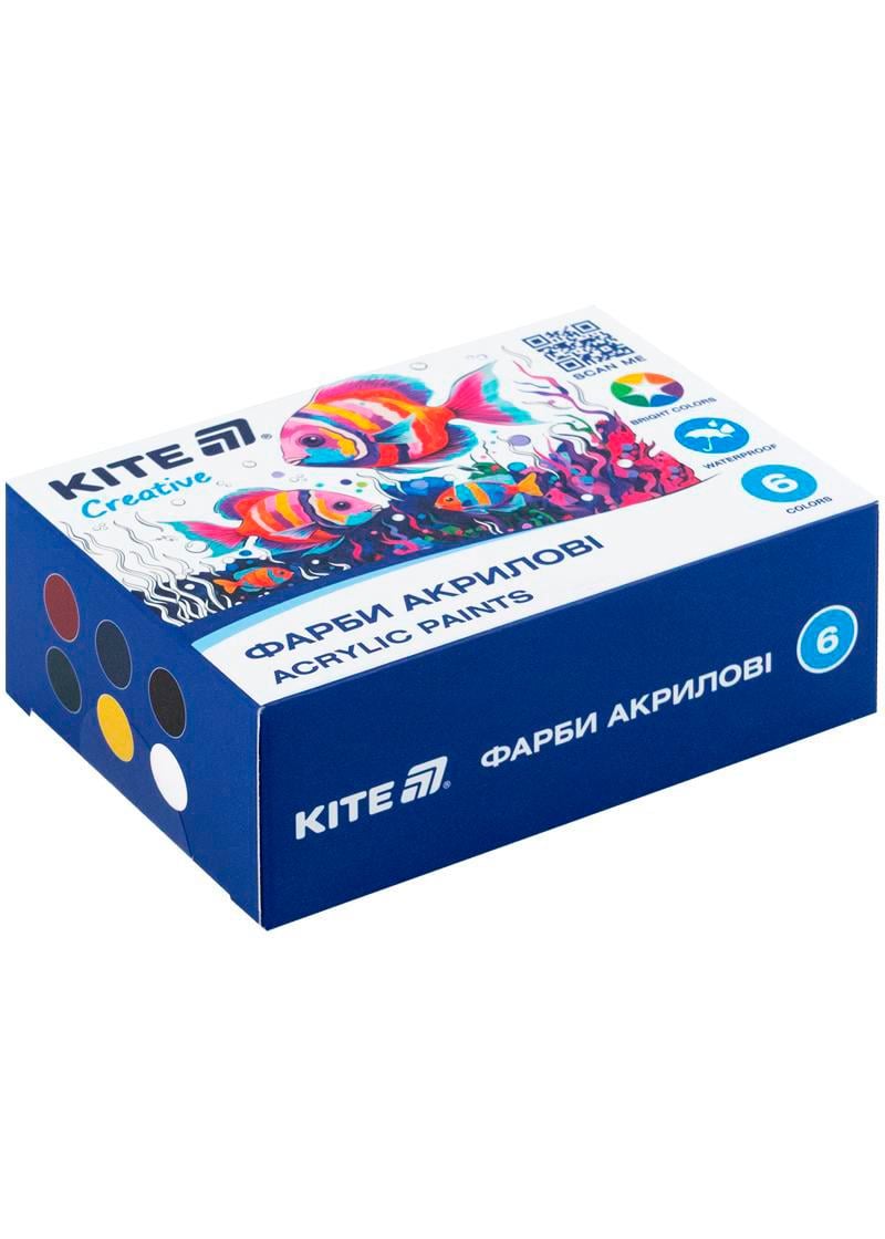Фарби акрилові KITE Creative 6 кольорів 20 мл (K-271)