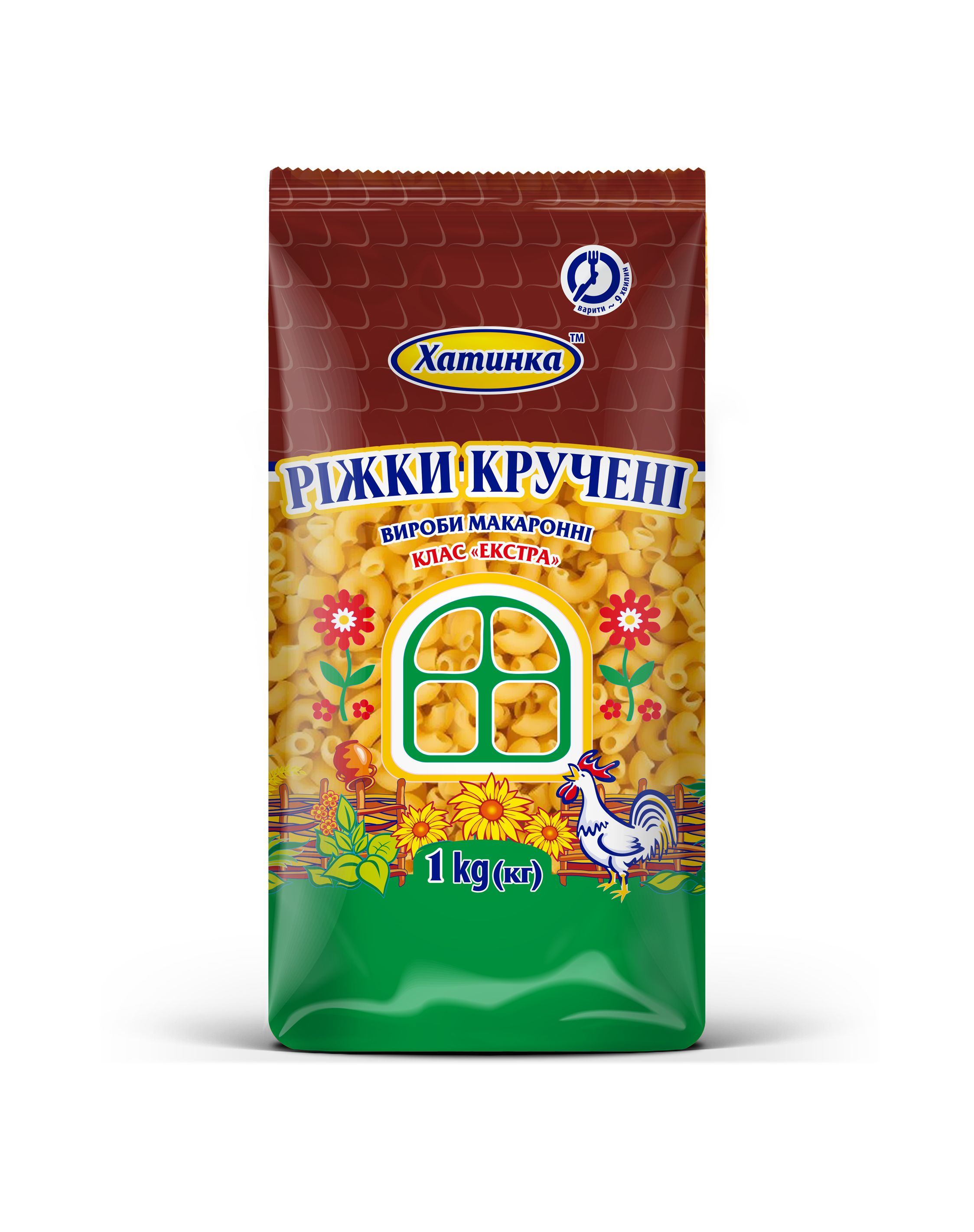 Ріжки кручені Хатинка 1000 г (4820174601607)