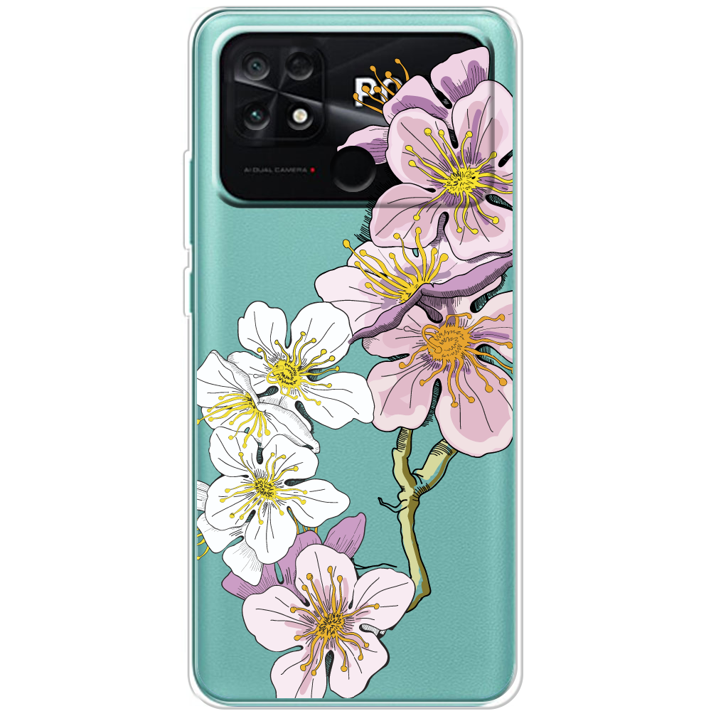 Чохол BoxFace Poco С40 Cherry Blossom Прозорий силікон (44597-cc4-44597)