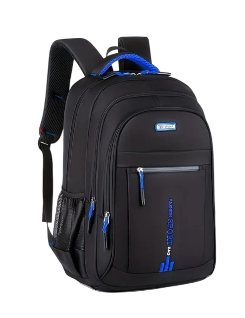 Рюкзак міський класичний молодіжний для прогулянок Чорно-синій (564-03)