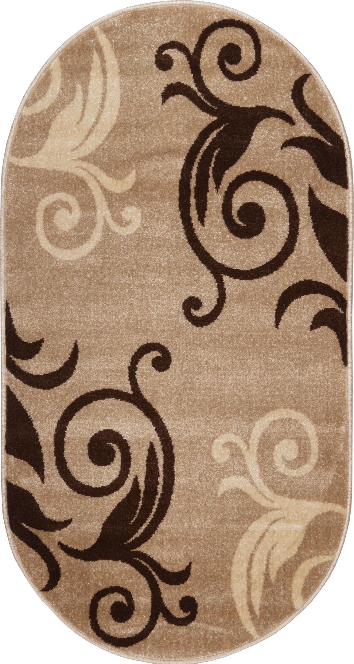 Ковер Karat Daffi 13016/120 0,8x1,5 м овальный Бежевый (00-00006501)