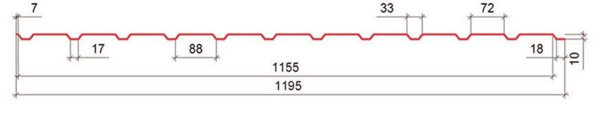 Профнастил стіновий KLEVERSTEEL ПС-10 1195/1155 мм 0,45 мм RAL 1003 Жовтий глянсовий (100451003-К) - фото 2