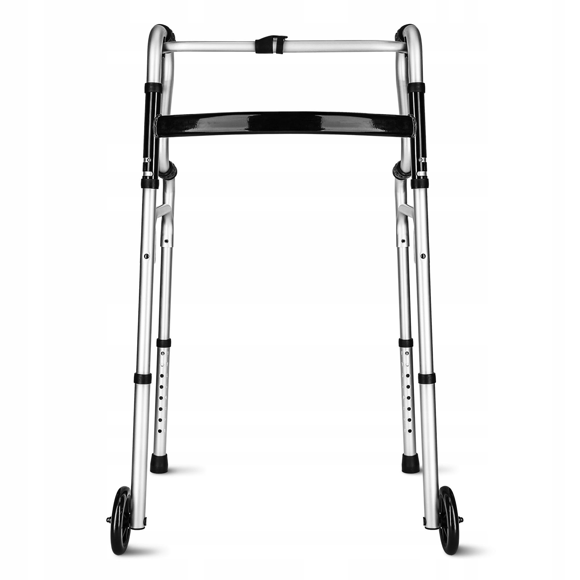 Ходунки реабілітаційні 4fizjo регульовані з коліщатами Silver/Black (P-5905973406468)