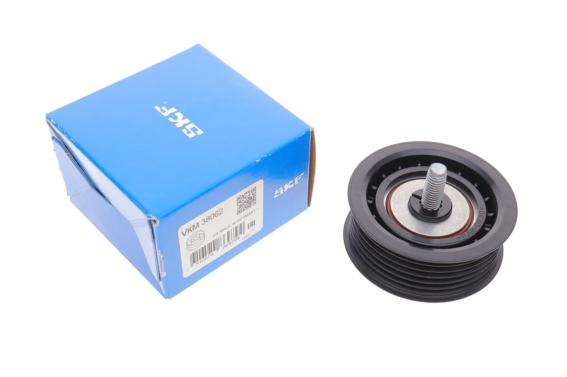 Ролик генератора SKF MB Sprinter B906 06- поліклиновий паразитний 62,3х22,6 мм (VKM 38062 SKF)