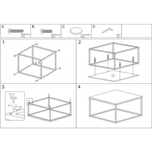 Журнальный столик Signal ROSSI B Черный мрамор/Черный (ROSSIBCMAC) - фото 2 Журнальный столик Signal ROSSI B Черный мрамор/Черный (ROSSIBCMAC) - фото 2